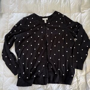 Charter Club Black and White Polka Dot Sweater